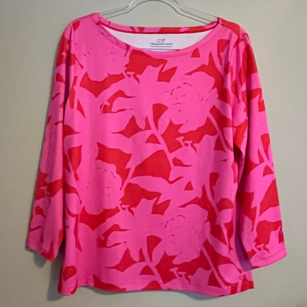 VINEYARD VINES | Lg | red/pink floral